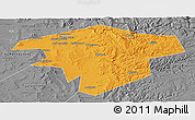Political Panoramic Map of Kugarchinskiy, desaturated