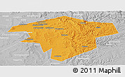 Political Panoramic Map of Kugarchinskiy, lighten, desaturated
