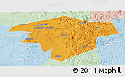 Political Panoramic Map of Kugarchinskiy, lighten