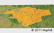 Political Panoramic Map of Kugarchinskiy, satellite outside