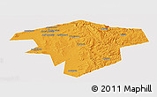 Political Panoramic Map of Kugarchinskiy, single color outside