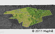 Satellite Panoramic Map of Kugarchinskiy, darken, desaturated