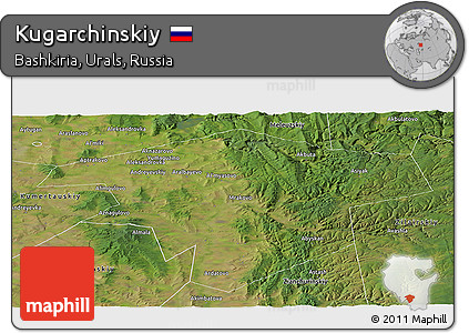 Satellite Panoramic Map of Kugarchinskiy