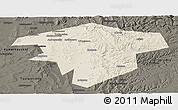 Shaded Relief Panoramic Map of Kugarchinskiy, darken