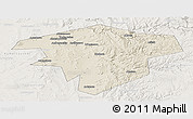 Shaded Relief Panoramic Map of Kugarchinskiy, lighten