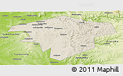 Shaded Relief Panoramic Map of Kugarchinskiy, physical outside