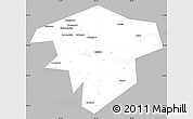 Gray Simple Map of Kugarchinskiy, single color outside