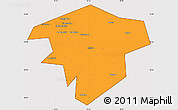Political Simple Map of Kugarchinskiy, cropped outside