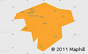 Political Simple Map of Kugarchinskiy, single color outside