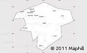 Silver Style Simple Map of Kugarchinskiy, cropped outside