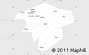 Silver Style Simple Map of Kugarchinskiy, single color outside
