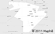 Silver Style Simple Map of Kumertauskiy