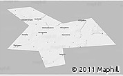 Gray 3D Map of Kushnarenkovskiy, single color outside