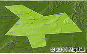 Physical 3D Map of Kushnarenkovskiy, darken