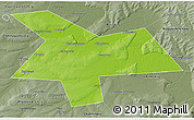 Physical 3D Map of Kushnarenkovskiy, semi-desaturated