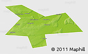 Physical 3D Map of Kushnarenkovskiy, single color outside