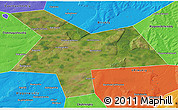 Satellite 3D Map of Kushnarenkovskiy, political outside