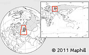 Blank Location Map of Kushnarenkovskiy, highlighted country, highlighted grandparent region, within the entire country