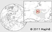 Blank Location Map of Kushnarenkovskiy, highlighted parent region