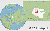 Savanna Style Location Map of Kushnarenkovskiy, highlighted parent region