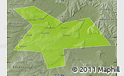 Physical Map of Kushnarenkovskiy, semi-desaturated