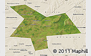 Satellite Map of Kushnarenkovskiy, shaded relief outside