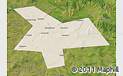 Shaded Relief Map of Kushnarenkovskiy, satellite outside