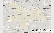 Shaded Relief Map of Kushnarenkovskiy, semi-desaturated