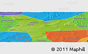 Physical Panoramic Map of Kushnarenkovskiy, political outside