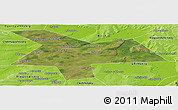 Satellite Panoramic Map of Kushnarenkovskiy, physical outside