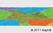 Satellite Panoramic Map of Kushnarenkovskiy, political outside