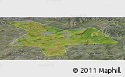 Satellite Panoramic Map of Kushnarenkovskiy, semi-desaturated
