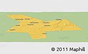 Savanna Style Panoramic Map of Kushnarenkovskiy, single color outside