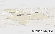 Shaded Relief Panoramic Map of Kushnarenkovskiy, lighten