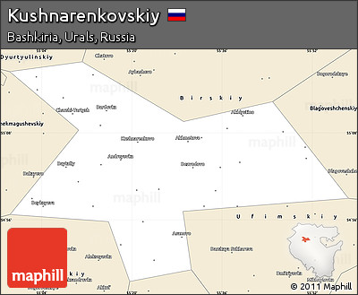 Classic Style Simple Map of Kushnarenkovskiy