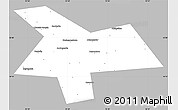 Gray Simple Map of Kushnarenkovskiy, single color outside