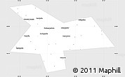 Silver Style Simple Map of Kushnarenkovskiy, single color outside