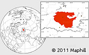 Blank Location Map of Bashkiria