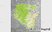 Physical Map of Bashkiria, desaturated