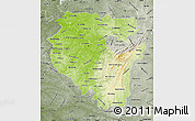 Physical Map of Bashkiria, semi-desaturated