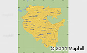 Savanna Style Map of Bashkiria, single color outside