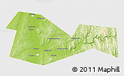 Physical 3D Map of Meleuzskiy, single color outside