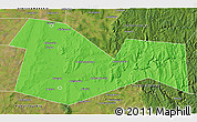 Political 3D Map of Meleuzskiy, satellite outside