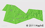 Political 3D Map of Meleuzskiy, single color outside