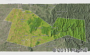 Satellite 3D Map of Meleuzskiy, semi-desaturated