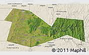 Satellite 3D Map of Meleuzskiy, shaded relief outside