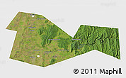 Satellite 3D Map of Meleuzskiy, single color outside