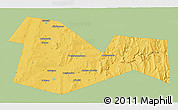 Savanna Style 3D Map of Meleuzskiy, single color outside