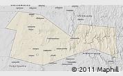 Shaded Relief 3D Map of Meleuzskiy, desaturated
