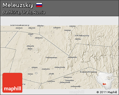 Shaded Relief 3D Map of Meleuzskiy